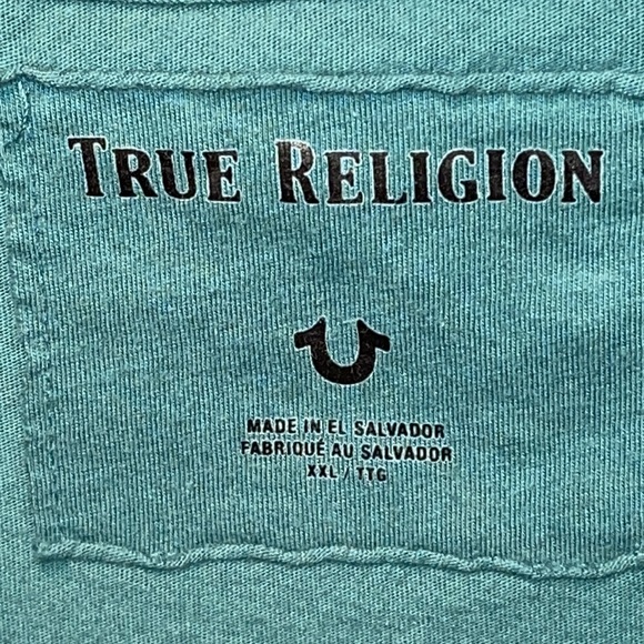 EUC MEN’S TRUE RELIGION SLOGAN TEE SZ XXL - Picture 5 of 6